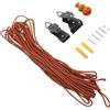 FIXOSHEE Accessori Completi per Tende in Bamboo Kit di Sollevamento con Corde e Carrucole per Tende a Rullo e Tende a Lamella in Legno 1 Set per Uso Domestico Colore Casuale