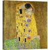 Posterlounge Il Bacio Stampa su tela | 20 x 20 cm di Gustav Klimt Giallo Quadri Decorazione per pareti
