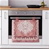 Masters House Biancheria per la Casa Masters House Copriforno Decorativo Fiammetta 40x50cm Imbottitura 1,5cm Tela Poliestere 250gr Protezione Fornelli Cucina Lavabile Design Pizzo Elegante Lacci Bottoni Made in Italy (Cipria)