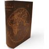 FTWDesign Grande scatola portaoggetti, scatola per libri di carta, colore marrone/oro