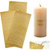 KIMHOME 3 piatti di cera per candele, adesivi con lettere dorate e argento con pinzette per decorazioni fai da te per battesimo e comunione