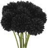 QUARKZMAN 10pz Artificiale Fiore Teste Seta Crisantemo Sfera Ortensia Nero | Finto Fiori, Fai-Da-Te, per Artigianato Matrimonio e Festa Decorazione