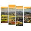 islandburner, Quadro su tela Il paesaggio toscano all'alba tipico per la fattoria toscana della regione coltiva la vigna della co Stampa, Foto, Quadri