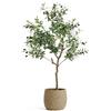 OVIANOR Albero di Olivo Artificiale 120 cm, Piante Finte da Esterno con Vaso Nero | Albero Artificiale con Olive Realistiche, Ulivo Artificiale da Interno per Giardino, Balcone, Soggiorno, Casa e Ufficio