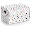 Zeller 14475 - Scatola portaoggetti Dots, in cartone riciclato, ca. 25 x 35 x 20 cm
