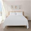 H HANSEL HOME Set Lenzuola Matrimoniali Letto 105x190/200cm, Completo Lenzuola 100% Microfibra Traspirante Morbido al Tatto - Include 1 lenzuolo sopra, 1 lenzuolo con angoli 30cm e 1 federa - Bianco