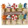 Amosfun Portafoto Con Mollette in Legno Mini a Forma Di Delfino Set Da 10 Con Spago Da 2 m Clip Per Foto E Messaggi Decorazione Per Cartoline Collage Casa Feste E Lavoretti