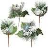 com-four® 4x composizioni decorative, ramoscelli come fantastiche | bellissime decorazioni per la stanza - anche per ghirlande e composizioni floreali
