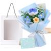 LMJOPYQ Fiori a maglia, bouquet, fiori all'uncinetto, adatto per soggiorno e ufficio decorazione d'interni