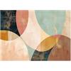 Lupia - Quadro moderno Canvas Prime ABSTRACT STYLE 2 50x70 cm, Stampa su Tela effetto dipinto geometrico astratto Pennellate tridimensionale, Telaio in Legno, per soggiorno camera da letto ufficio