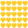 QUARKZMAN Cuore in Feltro Pom Pom Cuori per Decorazioni Creazione San Valentino 3cm x 3cm per Decorazioni Domestiche Feste Artigianato Arte, Giallo, Confezione da 100