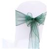 Wisafory 5 fiocchi per sedia, in organza, per sedia, con fiocco, per sedie, in organza, per matrimoni, cerimonie, eventi, feste, 18 x 275 cm, verde, 5 pezzi