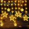 BellaAchtung Tenda luminosa, 2,3 m, 138 LED, luce natalizia, con timer, luce bianca calda, decorazione per interni ed esterni