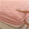 Mateju Lenzuola con Angoli Elasticizzati Inverno in Pile Morbido e Caldo, Lenzuola in Jacquard Spesso Coprimaterasso per Letto Singolo Matrimoniale, Tasche Profonde 30 cm (rosa,200x220cm)