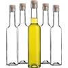 KADAX bottiglie in vetro 250ml con tappo in sughero - piccole bottiglie vuote da riempire per liquore, grappa e bomboniere, ideali per fatte in casa