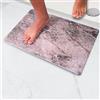 Pure 4Home Tappeto Bagno Diatomite 60 x 39 cm - Antiscivolo, Asciugatura Rapida - Tappetino Diatomite da Bagno, Doccia Pietra Assorbente - Tappeto in Pietra per Doccia - Stone Bath Mat Quick Dry