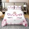Loussiesd Set di biancheria da letto per bambini con copripiumino in 100% cotone, motivo unicorno, per letto matrimoniale, motivo: cavallo da sogno, set copripiumino per bambine, con grazioso