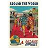 LJJJ Daft Punk Around The World - Poster su tela, stile vintage, per camera da letto, per sport, paesaggi e ufficio, idea regalo, 50 x 75 cm, senza cornice: