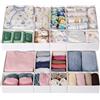 ORLISA Set di 16 organizer per cassetti, compatibile con cassettiera HEMNES, altri sistemi di cassetti, scatole pieghevoli per vestiti, modulari per guardaroba, cassettiera fasciatoio, bianco