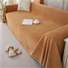Highdi Telo Copridivano, Copri Divano in Ciniglia con Frange Decorative, Copridivano AntiGraffio Gatto Protezione per Mobili e Divano,Copridivani 3 Posti e 2 Posti (180x340cm,Arancione)