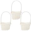 KOMBIUDA 3pcs Cesti di Fiori in Rattan Stile Pastorale Intrecciato Cesti Per Fiori Freschi E Secchi Per Soggiorno Camera Da Letto E Ufficio Decorazione