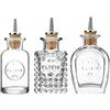 Luigi Bormioli Set di 3 Bottiglie Elixir Dash - Dash, Bitters Bottiglie, Attrezzatura Cocktail
