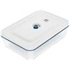ZWILLING Fresh & Save pirofila sottovuoto, 2,8 l, 29 x 20 x 9 cm, vetro, con coperchio sottovuoto, blu