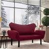 Dmora - Divano Letto 2 posti Aquilonis, Sofà trasformabile, Divanetto per Ospiti, Poltrona Letto, 140x65 h70 cm, Rosso