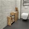 Dmora - Mobile sottolavabo Galene, Mobiletto da bagno, Contenitore porta lavabo, Armadio per lavandino, 20x60h55 cm, Quercia