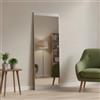 Dmora - Specchio Acamar, Specchiera, Articolo d'arredo a muro, Decorazione con specchio, 40x2h120 cm, Bianco