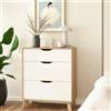 Dmora - Cassettiera Deirdre, Settimino Multiuso, Comò Camera da Letto, Mobile con cassetti, 79x40 h92 cm, Rovere e Bianco