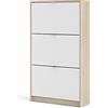 Tvilum 59006ak49 Liam Armadio Scarpe w. 3 ante basculanti e 2 strati struttura in rovere bianco