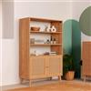 Dmora - Credenza Castalia, Buffet da soggiorno, Madia da salotto, Dispensa da cucina, 90x40h110 cm, Quercia