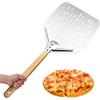 Teuaplo Pala per pizza in alluminio da 30,5 cm, con manico rimovibile, per pizza e pane fatti in casa