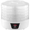 TZS First Austria essiccatore digitale per frutta, erbe, funghi, carne, 5 ripiani BPA free, timer e regolazione temperatura 35-70°C