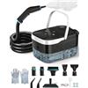 TechVizrs Pulitore a Vapore, Pulitore a Vapore Portatile Multiuso da 2500W 4 Bar | con 6 Livelli, 8 Ugelli, Tubo Vapore 2M e Serbatoio 1250ML, Riscaldamento 15S, per Cucina, Bagno, Pavimento, Finestre, Auto