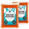 DRYBOSS Silica gel riutilizzabile - DRYBOSS - Deumidificatore arancione rigenerabile con indicatore di saturazione per filamento stampante 3D, elettronica, armadi e attrezzi - Sacchetto da 1800 g (1,8kg)