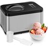 Klarstein Verosteel - Gelatiera, 1,5 L, compressore, 150 W, gelato, granita, yogurt e sorbetto, display touch, 4 programmi