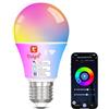 ChangM Lampadina E27 WiFi e Bluetooth, 10W Lampadina Smart 2700K-6500K | Controllo da Tuya e Smart Life APP,compatibile con Alexa e Google Home, A60 Lampadina Intelligente RGBCW+WW Dimmerabile