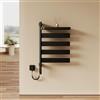 EMKE Scaldasalviette Elettrico da Bagno,180°, Ripiano, Nero Opaco,76x45 cm | Termoarredo Elettrico Basso Consumo 120W, Portasciugamani Riscaldato Smart WiFi , Fibra di Carbonio