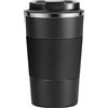 SLOSH Tazza Termica Termos Caffè Caffe Coffee Mug-to-Go Viaggio Acciaio Inox Senza BPA Isolata prova di perdite per Auto Ufficio per Caffè e Tè (Nero 380ml)