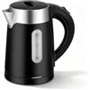 YOOMUR Bollitore da viaggio in acciaio inox, piccolo, 800 ml, 600 W, con indicatore del livello dell'acqua, bollitore elettrico per viaggi, campeggio, roulotte o in viaggio, spegnimento rapido e automatico