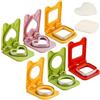 Hoxfly Tagliapane e Sigillante per Sandwich Maker in Acciaio Inox, 6 multicolore Stampo Portatile cuore, quadrato e cerchio per Toast Senza Crosta, Ideale per Colazione, Pranzo, Picnic eBox per Bambini