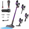 reffmov Aspirapolvere Senza Fili,500W/45 Kpa/45 Mins Scopa Elettrica Senza Fili,Anti-Groviglio,Supporto Mural ricaricabile,2 Filtri,6-IN-1 Aspirapolvere Senza Fili Potente Per Pavimenti/Tappeti/Peli Animali