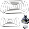 Daelesr 2 Pcs Griglia per Friggitrice ad Aria, Acciaio Inox 304, 20cm+14,5cm | Impilabili Teglie Cestello Accessori Friggitrice ad Aria con Base Stabile, per FN101 e Pro AS101, 1,4L et 3,8L Airfryer