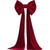 TDCuizent Grande fiocco in velluto per albero di Natale, 200 cm, decorazione per | Morbido tessuto di flanella, texture lussuosa, elegante coda finale, dimensioni 200 x 40 cm, decorazione per albero