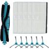 MoSundi Kit spazzole laterali principali e filtri per Cecotec Conga 7490 8290 Immortal X-Treme Ultra Power - Ricambi Robot Aspirapolvere 1 Spazzola Principale 5 Filtri 6 Spazzole Laterali