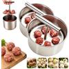 Generico Macchina per polpette in acciaio inossidabile e macchina manuale per | Strumento per la cottura di polpette multi-foro, per cucinare in cucina, strumento per polpette di riso