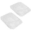 Yiter, tappetino per lavello, regolabile, in PVC, trasparente, per lavello in acciaio inox o porcellana, tappetino per lavabi da cucina, piano di lavoro, 40 x 30,5 cm (2, trasparente)
