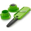 Börner Multi Dicer & Julienne Slicer - Affettaverdure con 2 Tipi di Taglio per Frutta e Verdura - Tagliaverdure Julienne per Cubetti e Strisce - Set di Affettatrici da Cucina (Verde)
